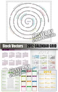 2012 Calendar Grid - Stock Vectors