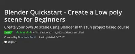 Udemy - Blender Quickstart - Create a Low poly scene for Beginners