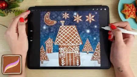 Procreate Gingerbread Magic: Painting and Brush-Making for the Holidays