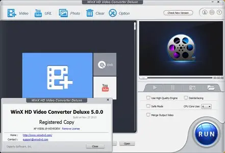 WinX HD Video Converter Deluxe 5.0.0.179