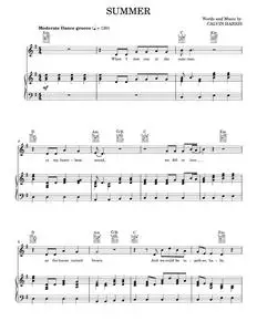 Summer - Calvin Harris (Piano-Vocal-Guitar)