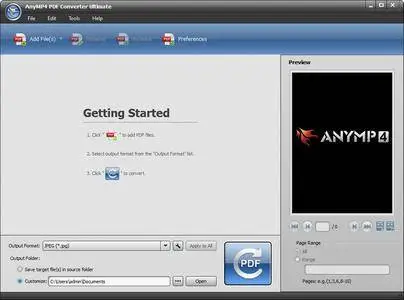 AnyMP4 PDF Converter Ultimate 3.3.18 Multilingual Portable