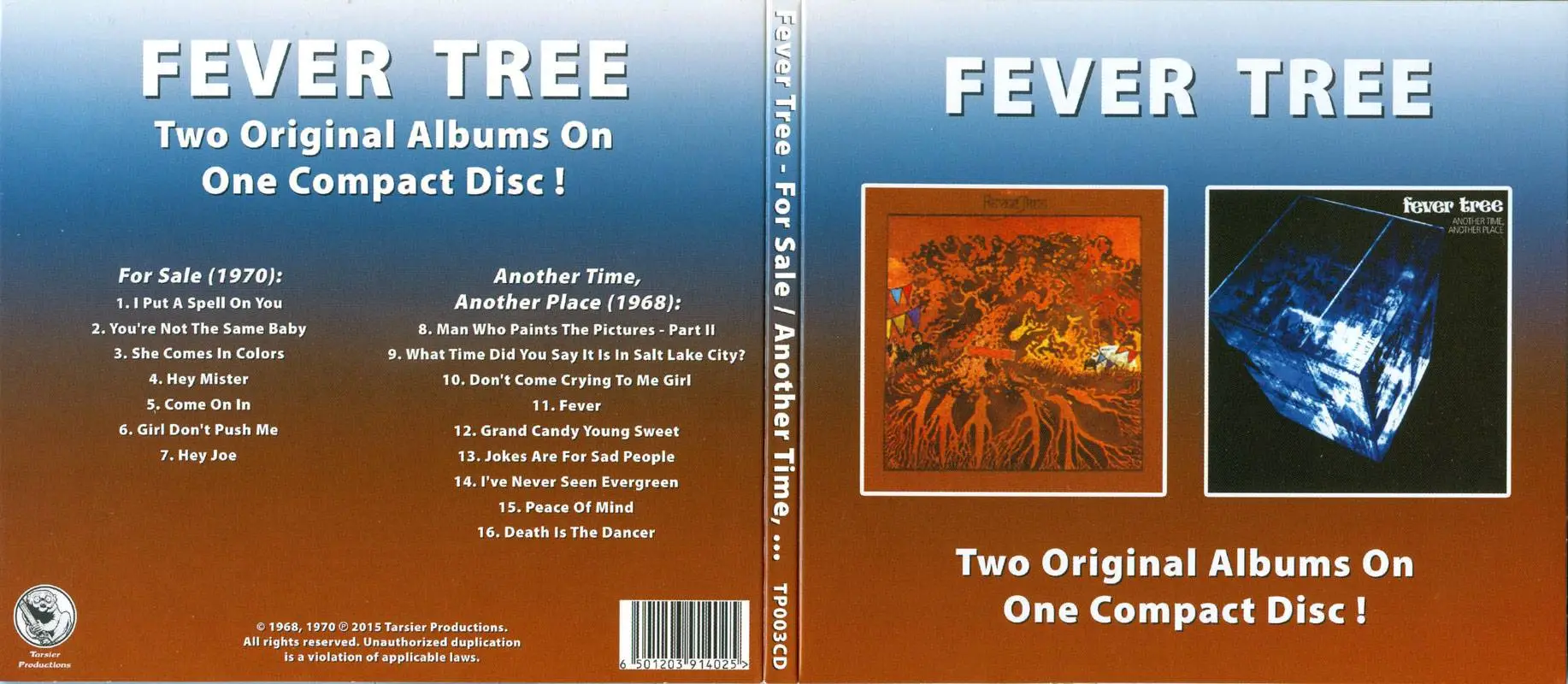 Fever Tree - For Sale 1970 / Another Time, Another Place 1968 (2015 ...