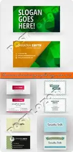 Business cards creative style template design vector set 35