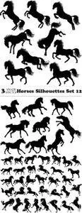 Vectors - Horses Silhouettes Set 12