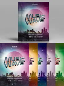 CreativeMarket - Music Wave 02 - Concert Flyer