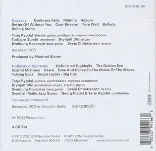 Terje Rypdal - Odyssey In Studio & In Concert (2012) [3CDs] {ECM 2136-38}