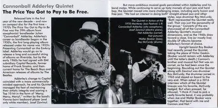 Cannonball Adderley Quintet - The Price You Got To Pay To Be Free (1970) {Blue Note--Real Gone Music RGM-0453 rel 2016}