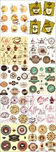 Vector - Coffee stickers and labels
