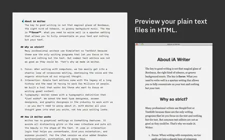 IA Writer v2.0 Mac OS X