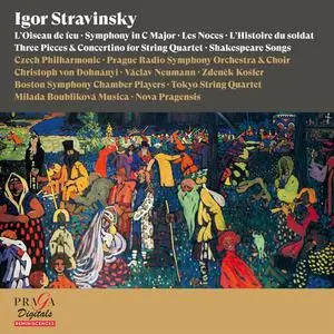 Zdenek Kosler, Tokyo String Quartet - Igor Stravinsky: The Firebird, Symphony in C Major, Concertino for String Quartet (2023)