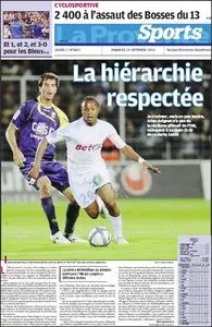 La Provence + Cahier Sports - Dimanche 19 Septembre 2010
