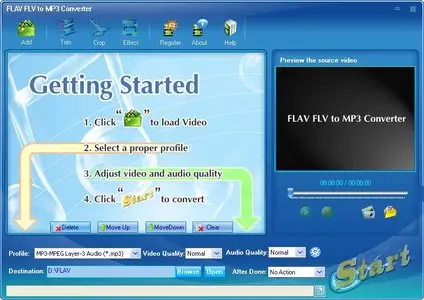 Flav FLV to MP3 converter 3.0