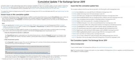 Microsoft Exchange Server 2019 CU7
