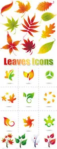 Leaves Icons Vector