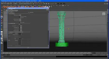 Ground and Pillars Shatter with DMM in Maya 2012