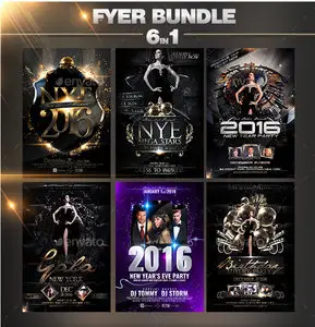 GraphicRiver - NYE Flyer Bundle V2