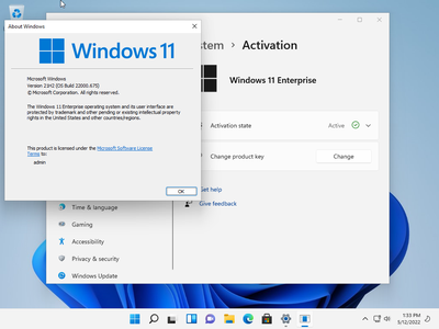 Windows 11 Enterprise 21H2 Build 22000.675 (x64) (No TPM Required) Multilingual Preactivated