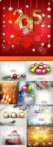 2015 Merry Christmas holiday vector background 8