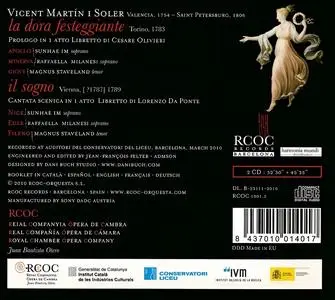 Juan Bautista Otero, Real Compañía Ópera de Cámara - Vicent Martín y Soler: Il Sogno; La Dora festeggiante (2010)