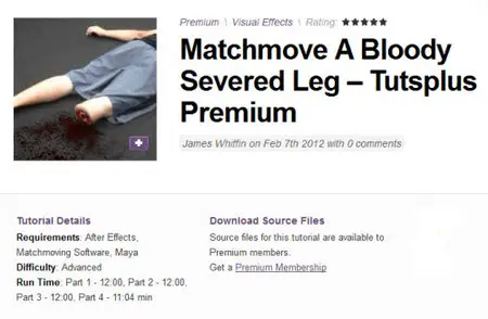 Matchmove A Bloody Severed Leg – Tutsplus Premium