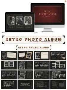 CreativeMarket - Retro Photo Album PPT Template