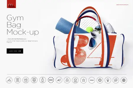 CreativeMarket - Gym Bag Mock-up