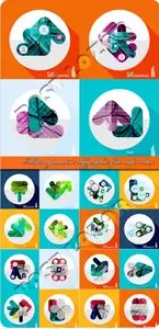 Modern geometric infographic flat style vector