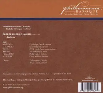 Dominique Labelle, Philharmonia Baroque Orchestra, Nicholas McGegan - Handel: Atalanta (2012)