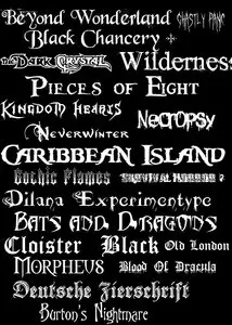 255 Black-Gothic-Doom-Metal Fonts