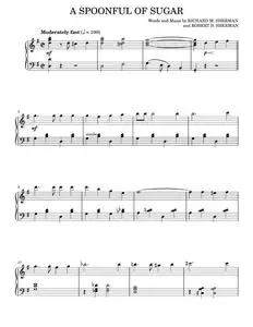 A Spoonful Of Sugar - Mary Poppins Movie, Sherman Brothers (Piano Solo)
