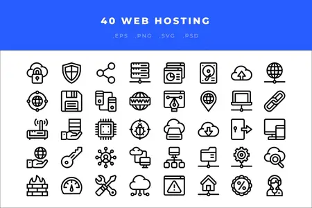 EE - 40 Web Hosting Icons M8HVLK9