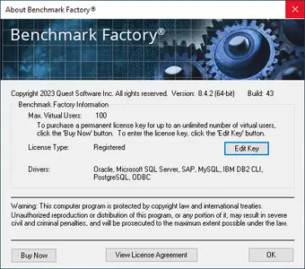 Benchmark Factory for Databases 8.4.2.43 (x86 / x64)