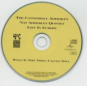 The Cannonball Adderley / Nat Adderley Quintet - Live in Europe: What Is This Thing Called Soul (1960) {Pablo OJC 801}