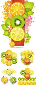 Juice & Fruits Vector