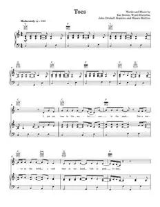 Toes - Zac Brown Band (Piano-Vocal-Guitar)