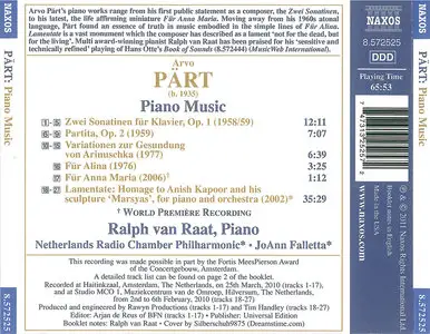 Ralph van Raat - Arvo Part: Piano Music (2011)