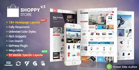 ThemeForest - ShoppyStore v2.6.0 - Multi-Purpose Responsive WooCommerce Theme (Mobile Layouts Included) - 13607293