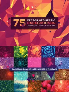 CreativeMarket - 75 Vector Geometric Backgrounds V.5