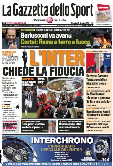 La Gazzetta dello Sport (15-12-10)
