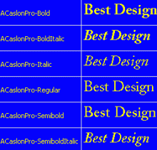 Adobe Caslon Pro font