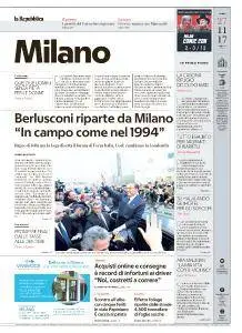 la Repubblica Milano - 27 Novembre 2017