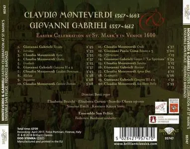 Ensemble Capriccio Armonico - Monteverdi & Gabrieli: Easter Celebration at St. Mark's in Venice 1600 (2018)