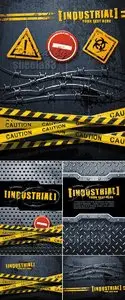 Grunge Industrial Backgrounds Vector
