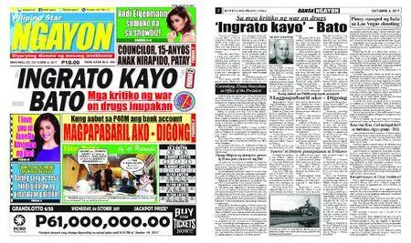 Pilipino Star Ngayon – Oktubre 04, 2017