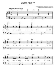 Can I Get It - Adele (Easy Piano)
