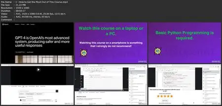 Openai Api With Python Bootcamp: Chatgpt Api, Gpt-4, Dall·E