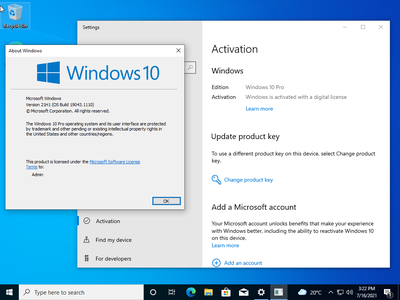 Windows 10 Pro 21H1 10.0.19043.1110 (x86/x64) Multilingual Preactivated July 2021