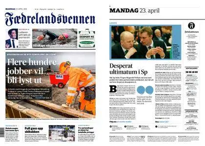 Fædrelandsvennen – 23. april 2018