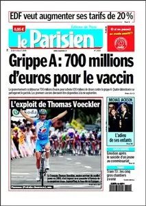 Le Parisien, du Jeudi 09 Juillet 2009.